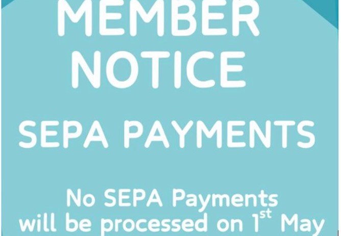 SEPA Payments 1st of May