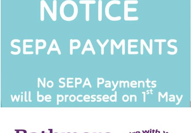 SEPA Payments 1st of May