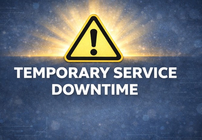 Temporary Service Downtime on Monday 26th of January.
