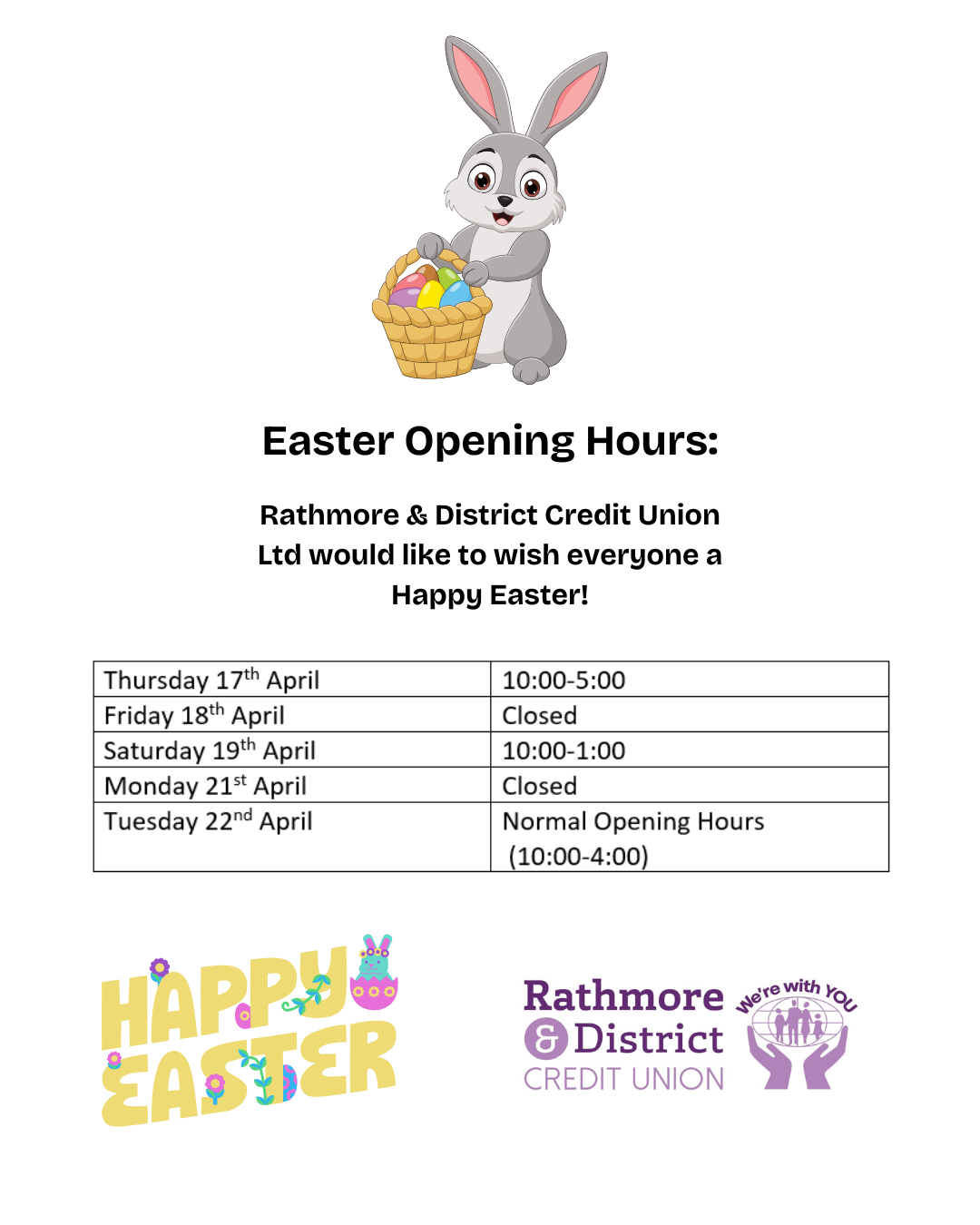 2025 Easter Opening Hours